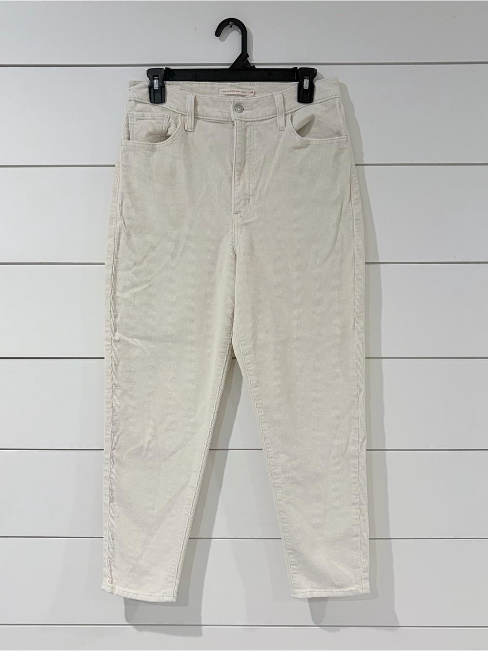 Levi’s High Waisted Mom Corduroy Jeans 29 Ivory Coastal Grandmacore